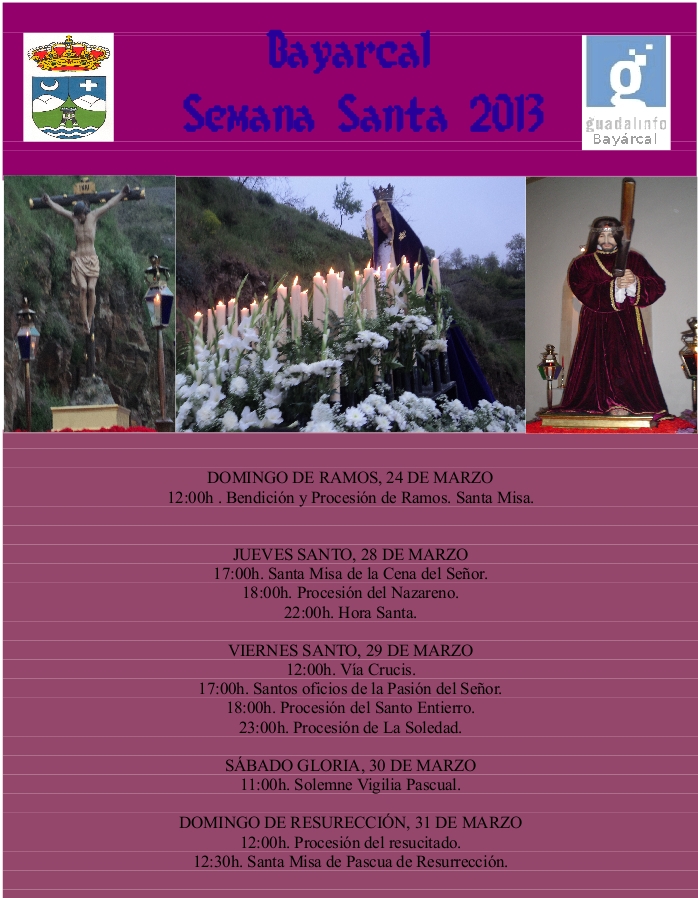 Semana Santa en Bayárcal 2013 Bayárcal